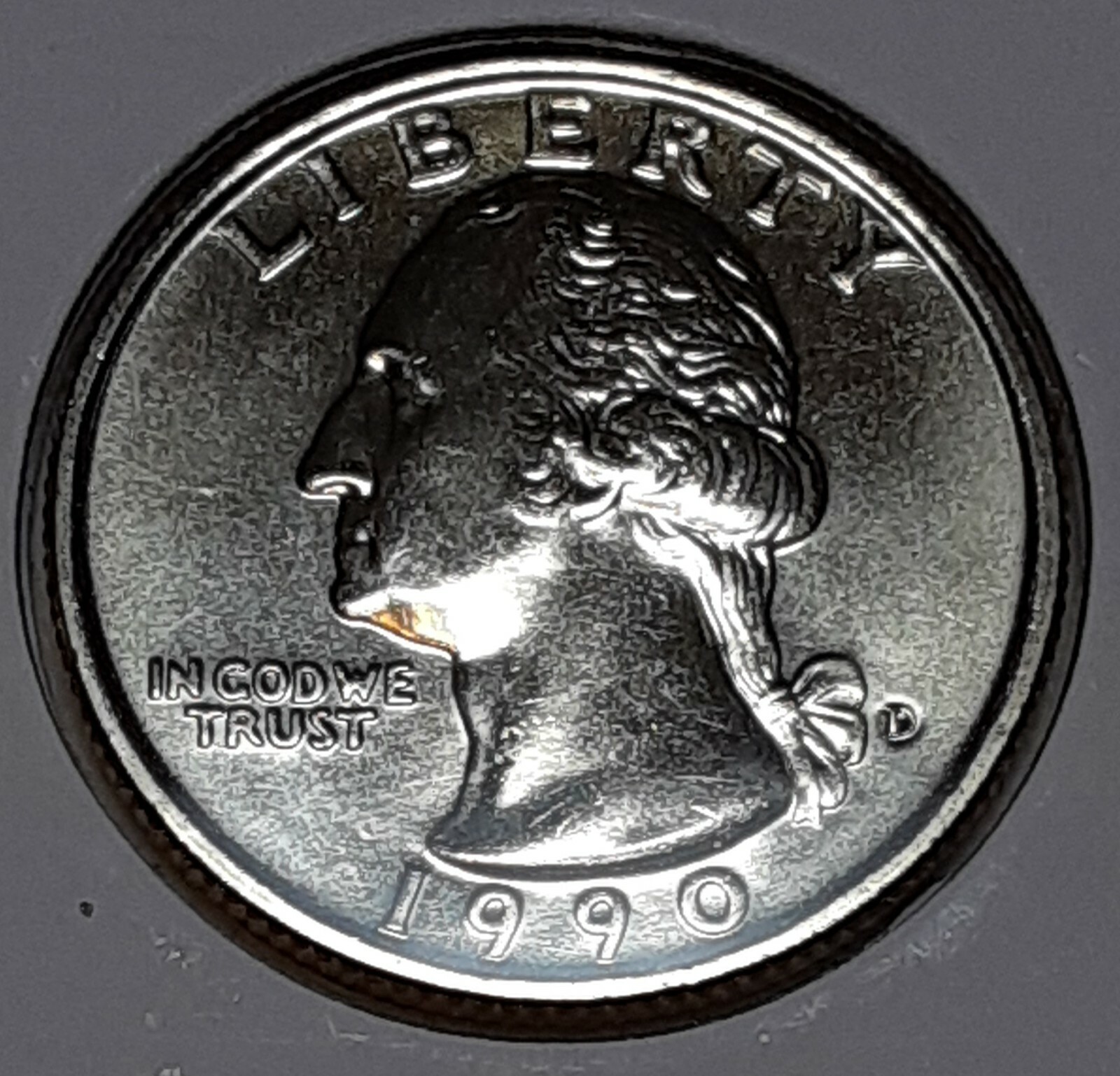 1990 Washington D Quarter - BU - Uncirculated