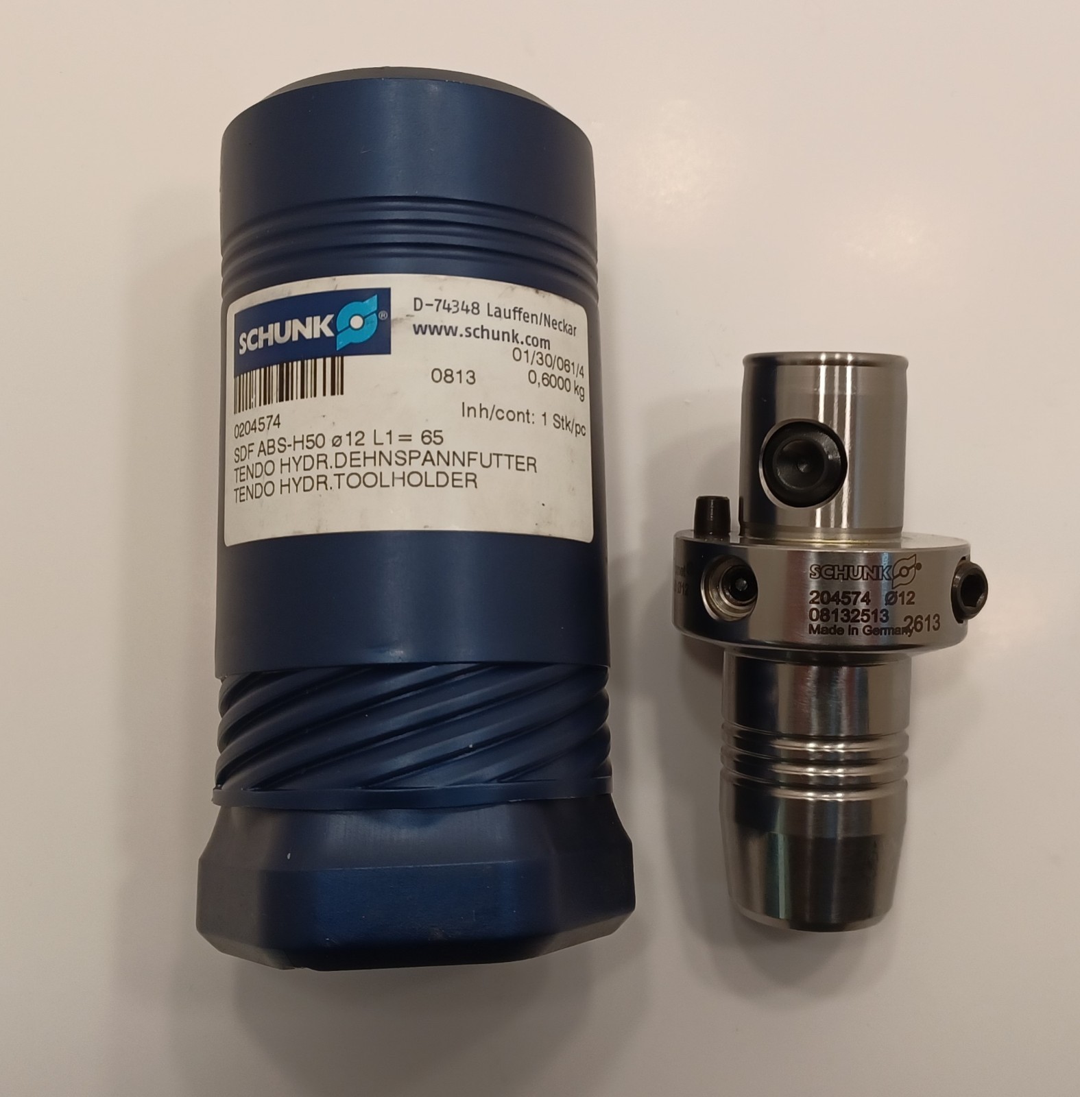 SCHUNK TENDO 0204574 SDF ABS-H50 ADAPTER 12mm HYDRAULIC TOOLHOLDER  NEW