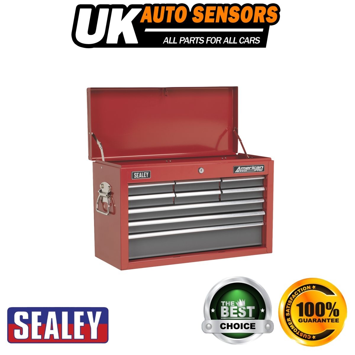 Sealey American PRO� Topchest 9 Drawer Red/Grey AP22509BB