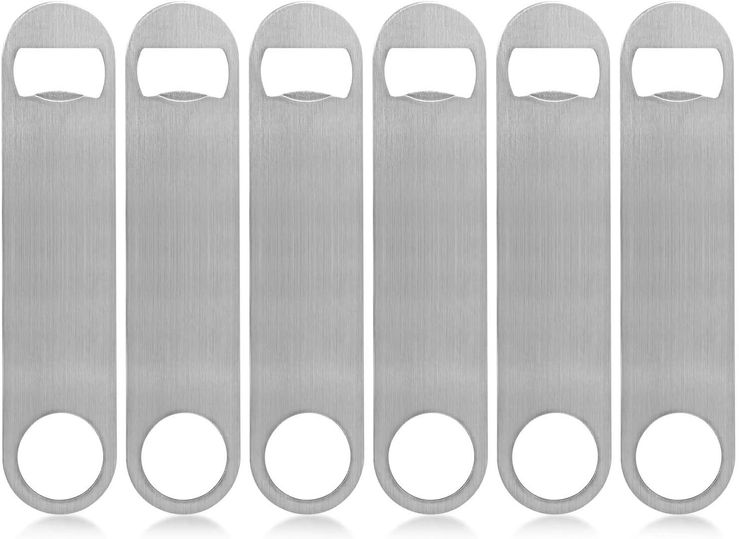 6 PCS Beer Bottle Openers,Bar Key for Bartender,Simple and Effective Flat