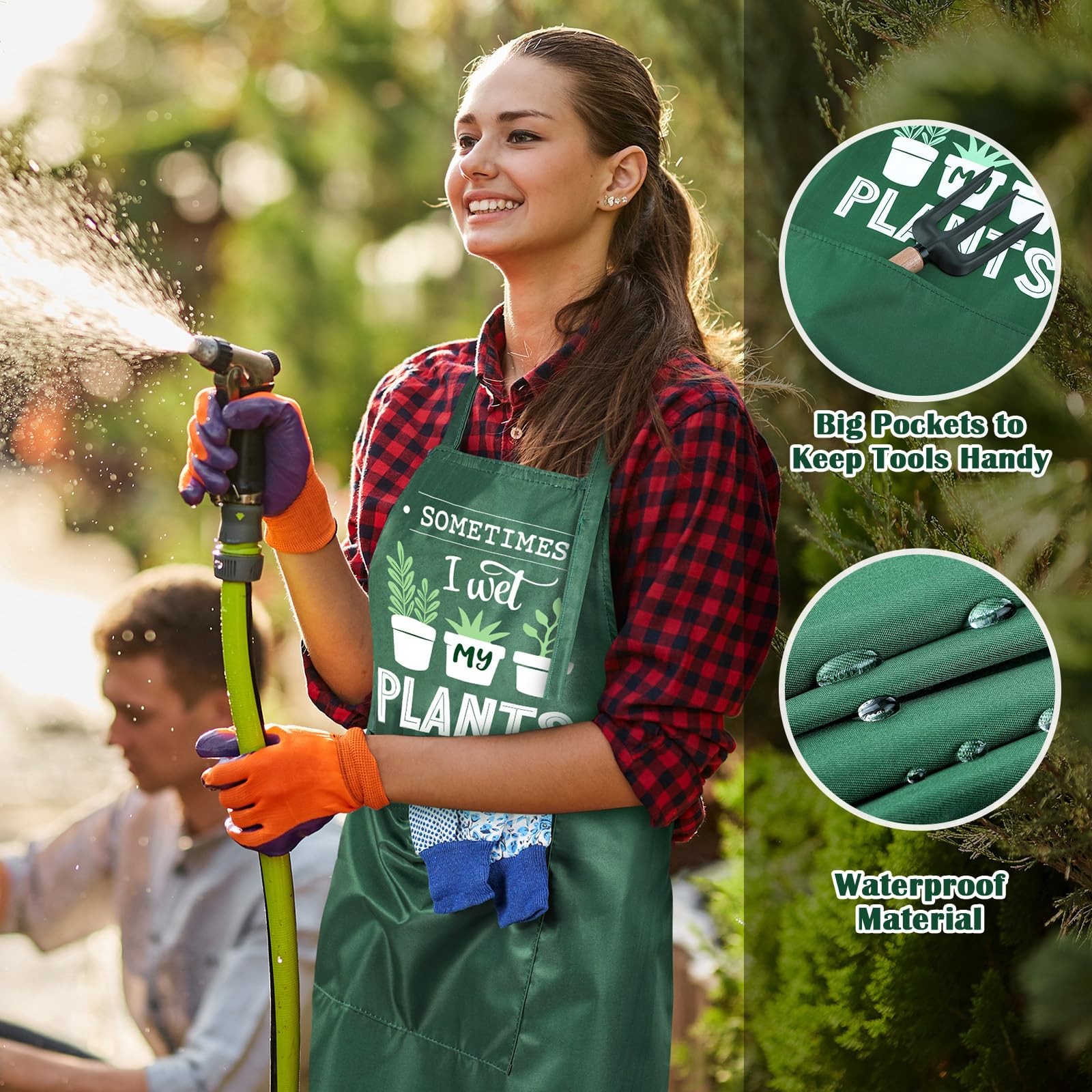 3 Pcs Funny Gardening Aprons for Waterproof Garden Apron with Pockets Floral ...