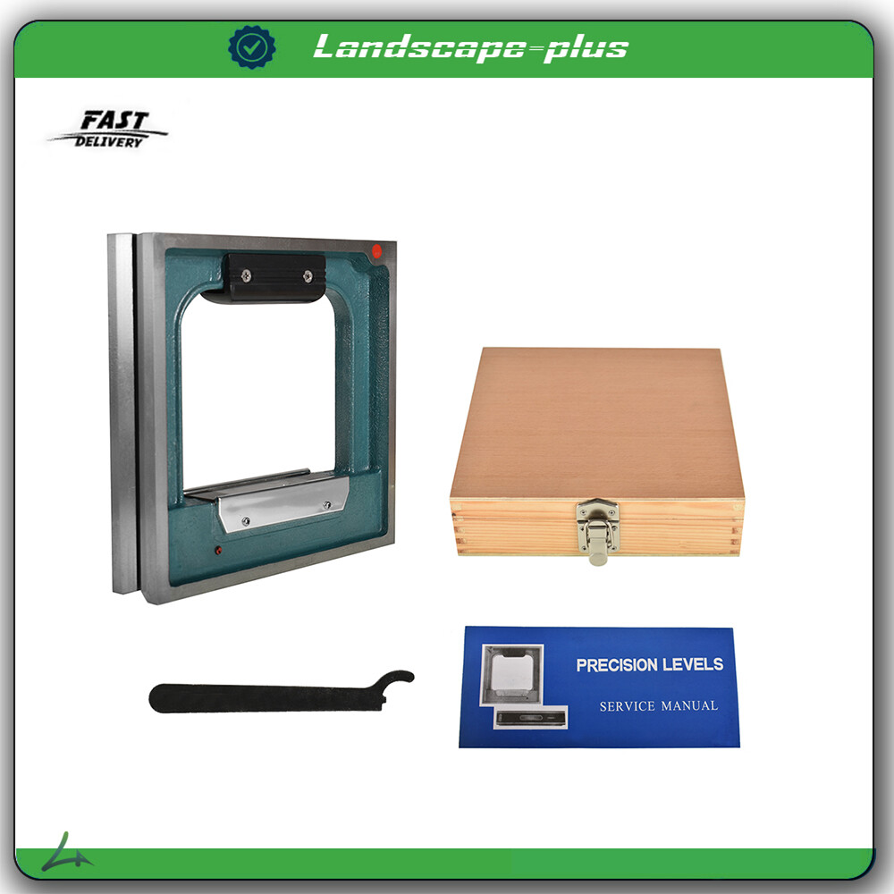 New 8" X 1-9/16" X 8" High Precision Frame Spirit Level Graduation .0002"