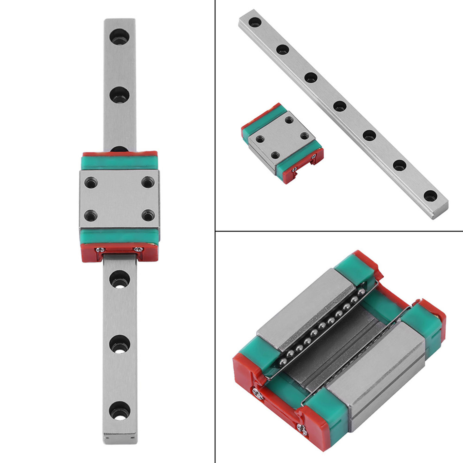 100mm Portable High Precision Miniature Linear Sliding Rail With Slide Block