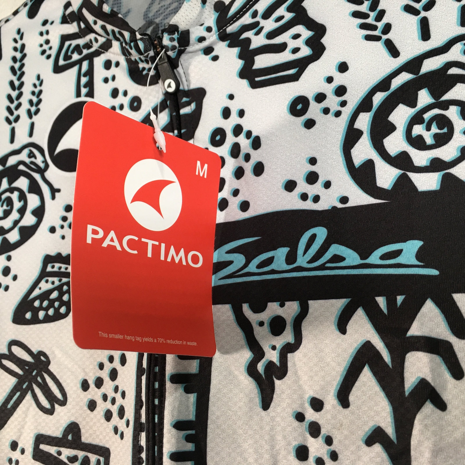 Pactimo SAL Team Short Sleeve Jersey, Size M - White/Black/Blue