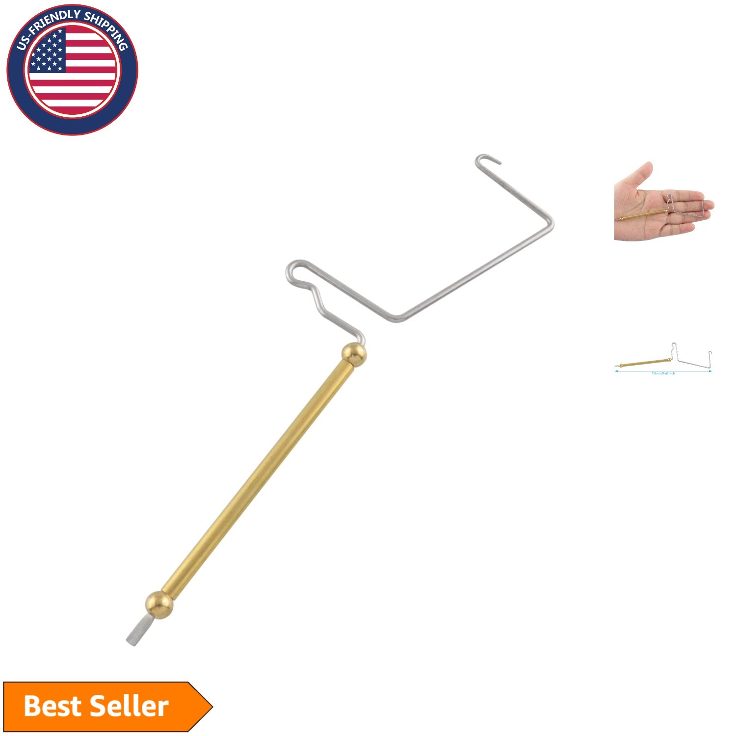Quick and Easy Fishing Lure Knotter - Modern Brass & Stainless Steel Design