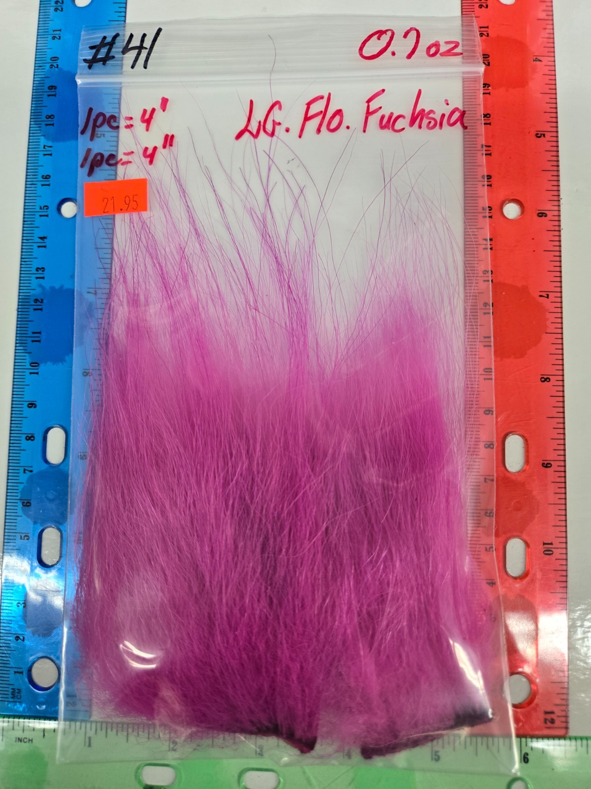 Lot of 2 pc 3"x3"  PB-Nat. White Hair 4" long  Photo #41  Nat. Translucence Hair