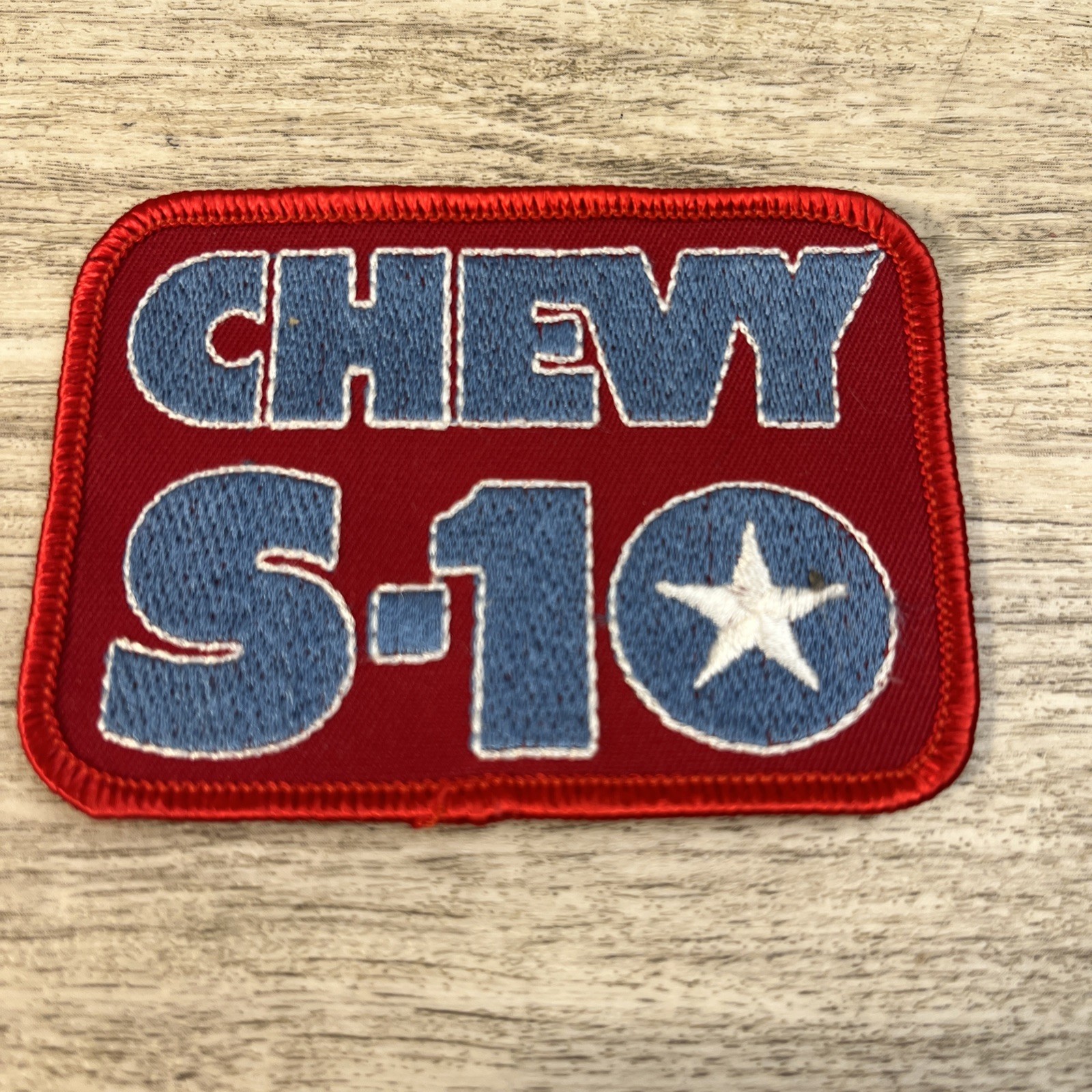 Vintage CHEVY S-10 Automobile Truck Company Logo Embroidered Sew-On Patch 1970’s