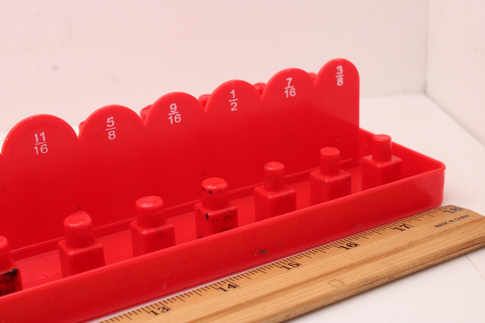 Grip 67224 1/2" Drive SAE 28 Position Standard/Deep Red Socket Tray Organizer