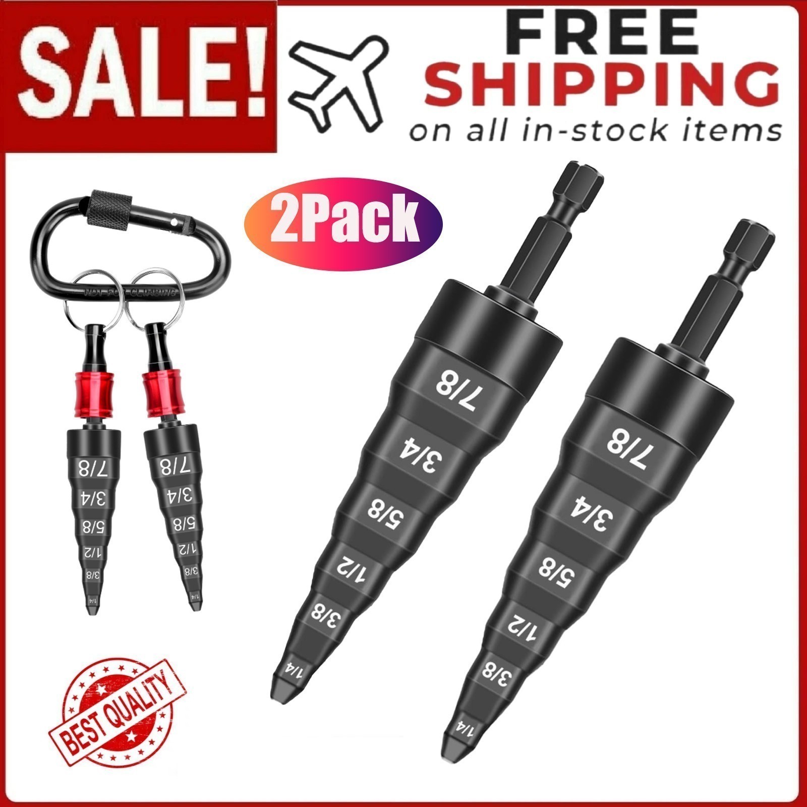 2X Swaging Tube Expander Tool Drill Bit Set Air Conditioner Copper Pipe Flaring