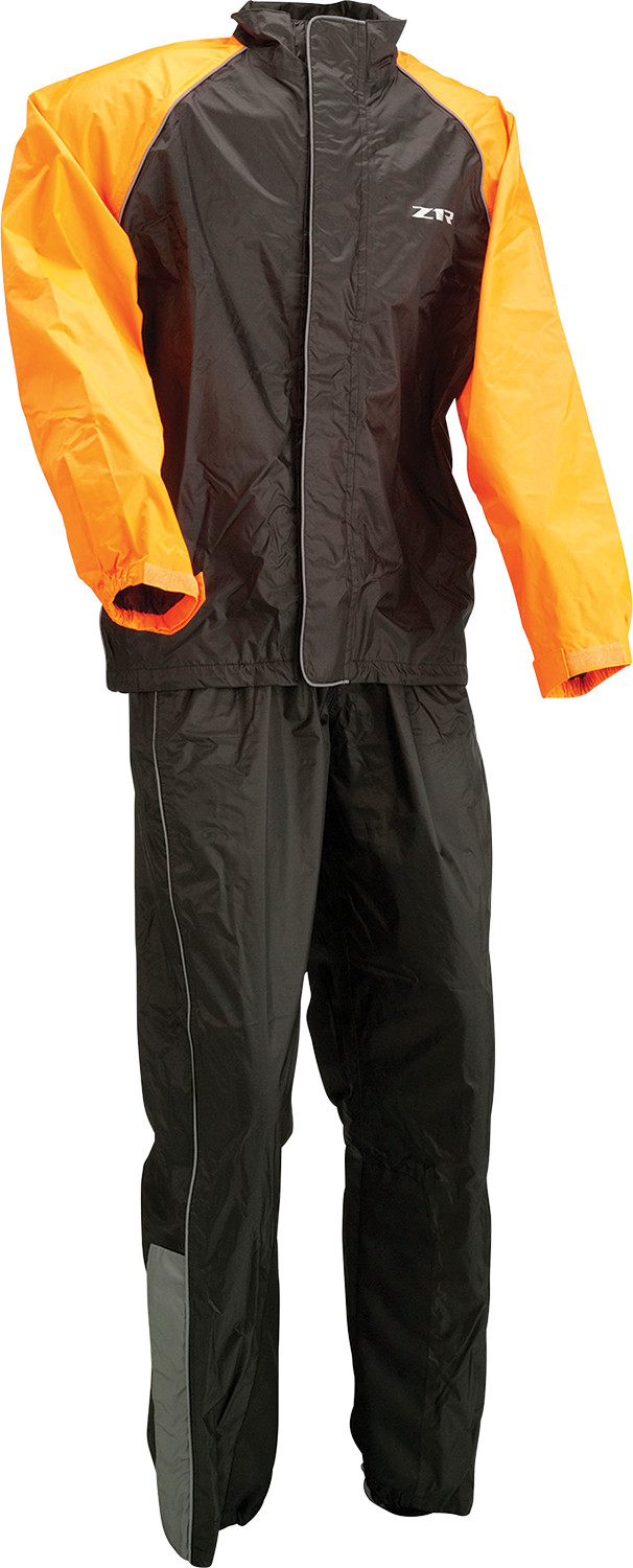 Z1R 2-Piece Rainsuit - Black/Orange - Large 2851-0531