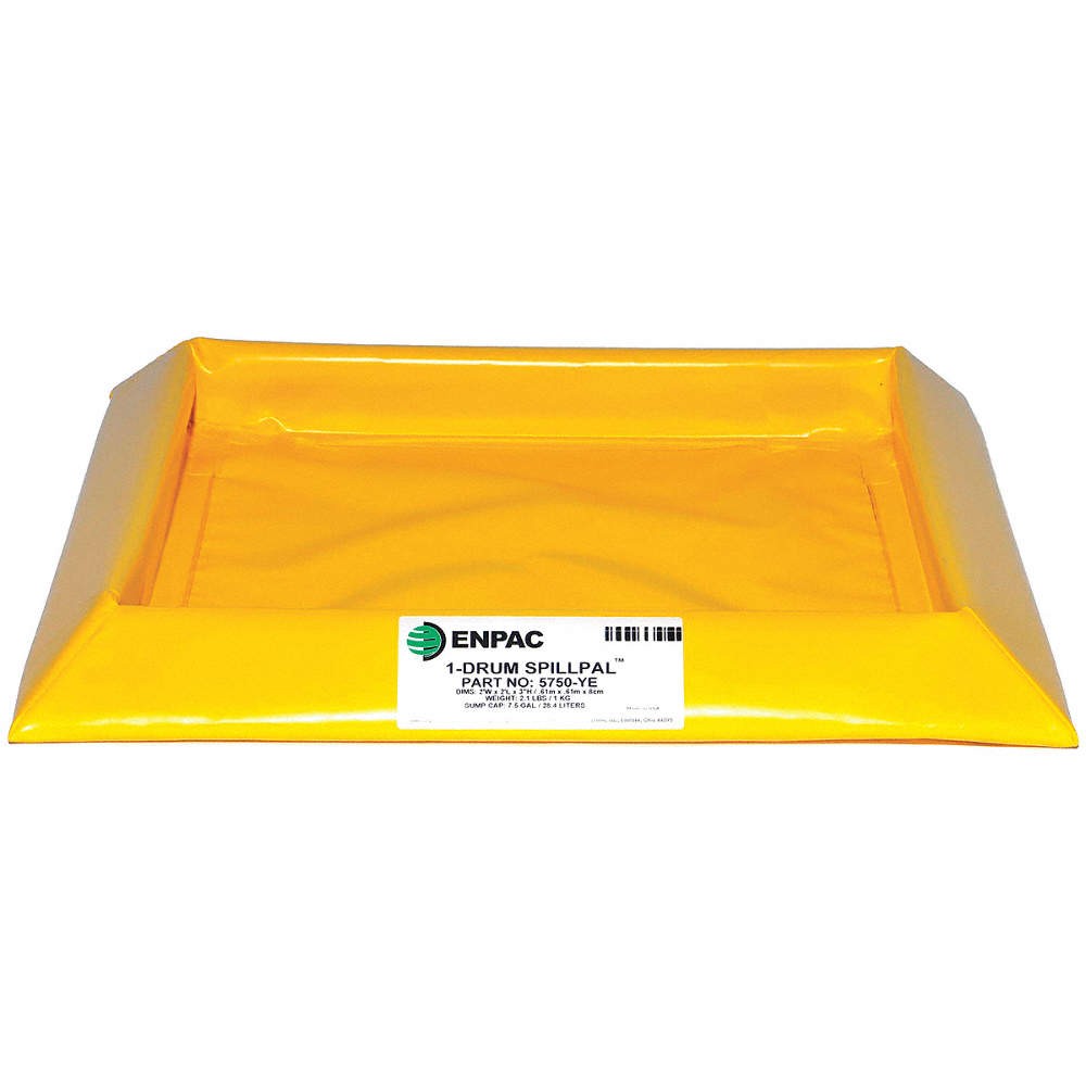 ENPAC 5750-YE Drum Spill Cntnmnt Pallet,1 Drum 4TAL2