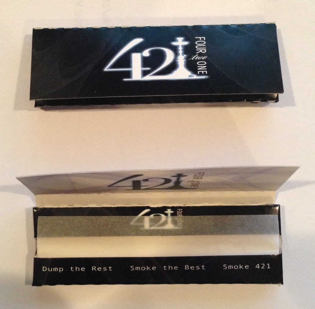 2 packs - 50 pc 421 Cigarette Smoking Rolling Paper Regular Size = 100 papers