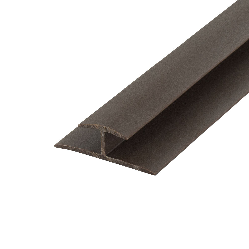 Outwater Plastic H Channel Fits Material 5/16 Inch Thick Brown Styrene Divider