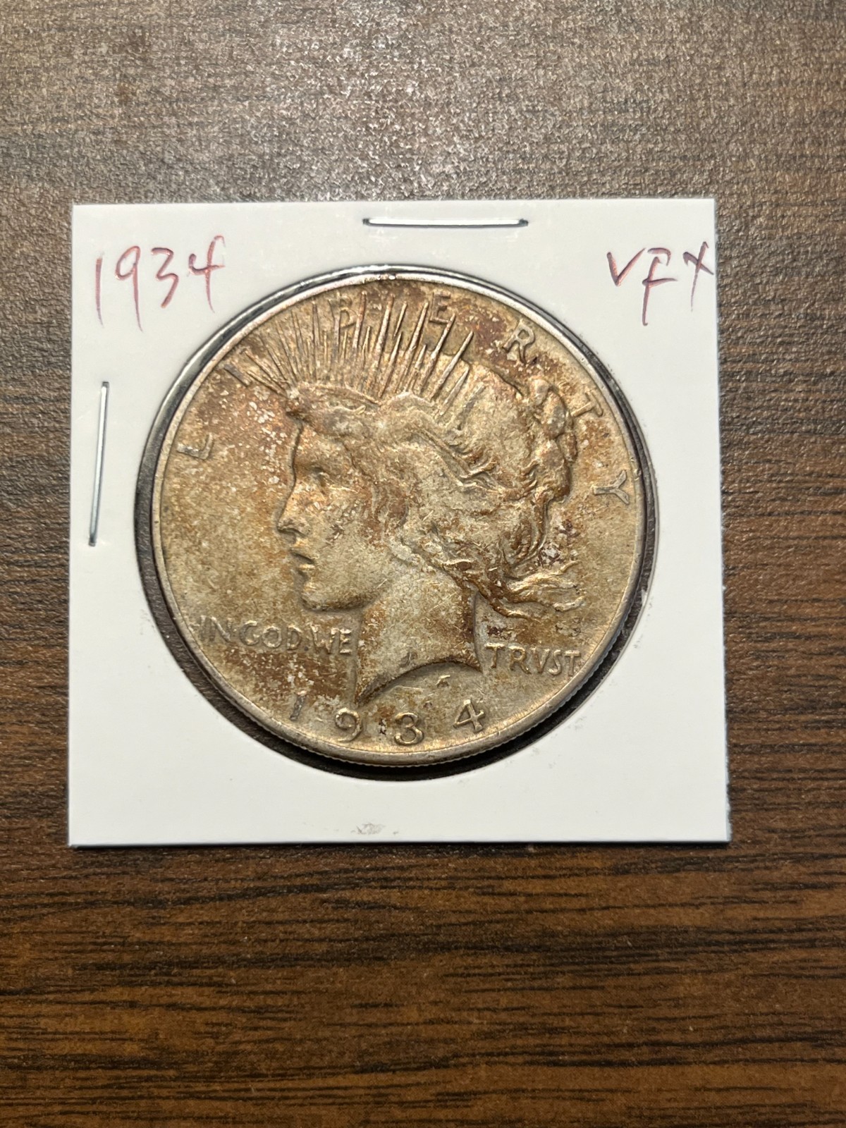 1934 Peace silver dollar VF #651 GUARANTEE GENUINE