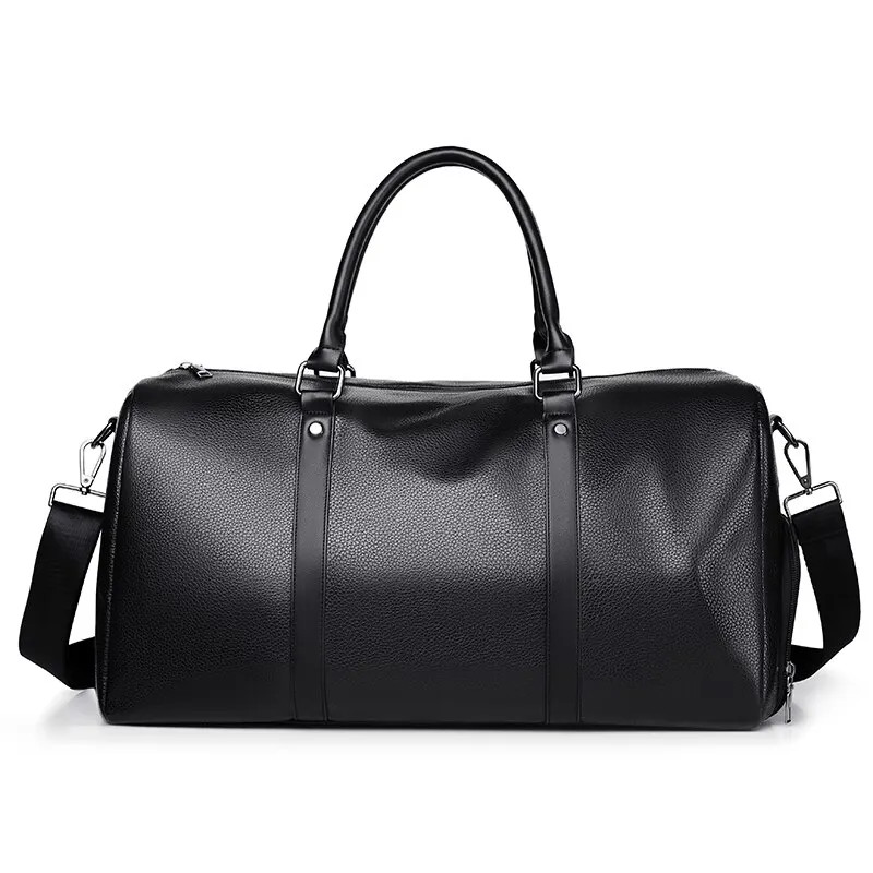 New Men Leather Duffel Travel Bag Carry On Gym Waterproof Leather Handbag US
