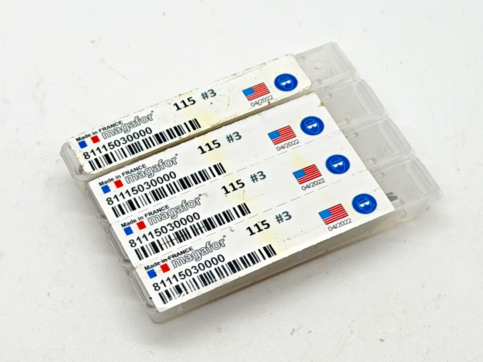 Magafor 115 #3 New Center Drill & Countersinks 7/64" DIA HSS 60° - Qty. 4