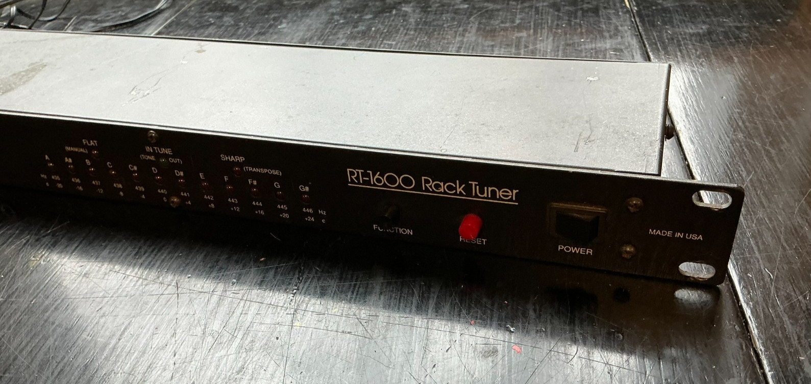 Sabine RT-1600 Rack Tuner ~ Flat In-Tune Sharp ~ Transpose