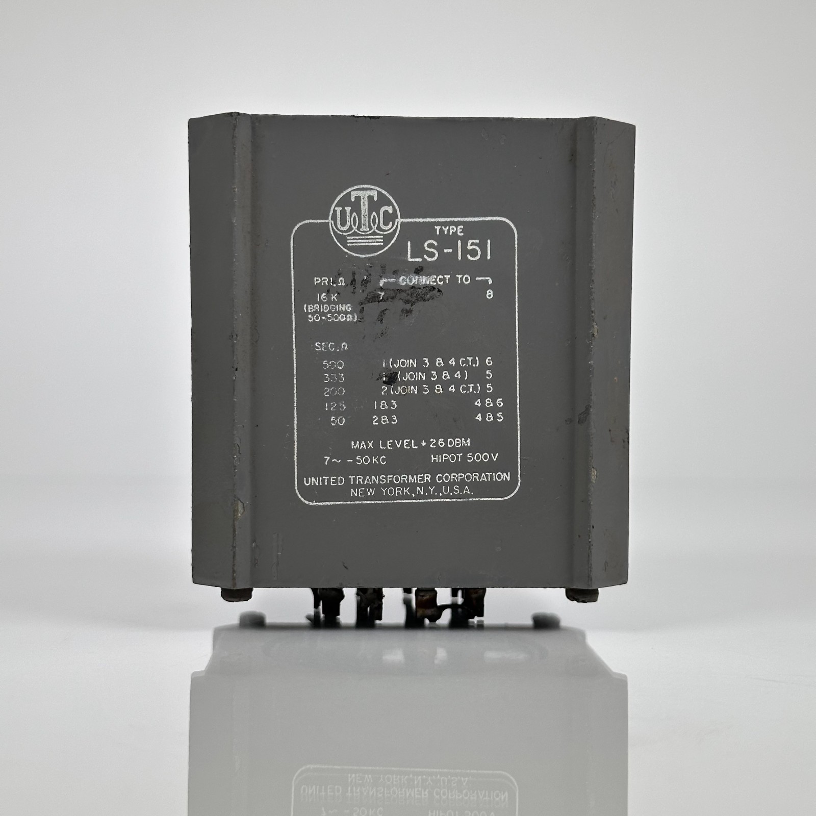 UTC LS-151 Bridging Line Input Transformer Vintage