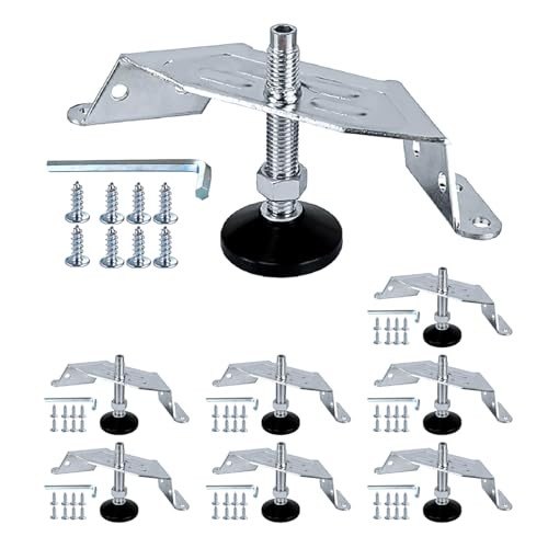 Corner Leveling Feet 8PK, Heavy Duty Adjustable Set of 8 Corner leveling feet