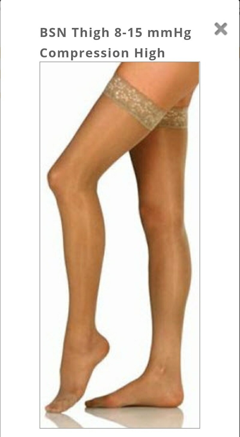 Jobst UltraSheer Silky Beige 8-15 mmHg Thigh CT Compression Stockings SM OR MED