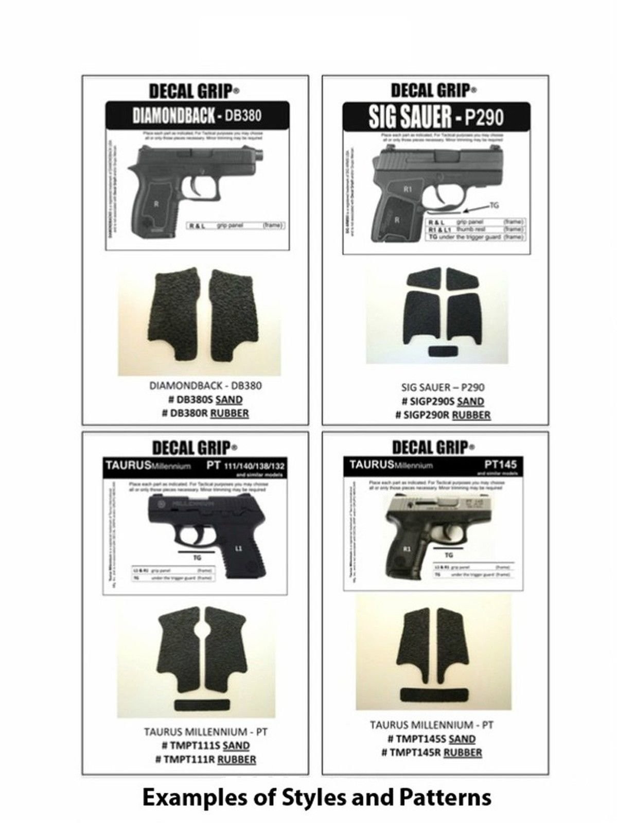 Decal Grips Sand Texture Pistol Grip