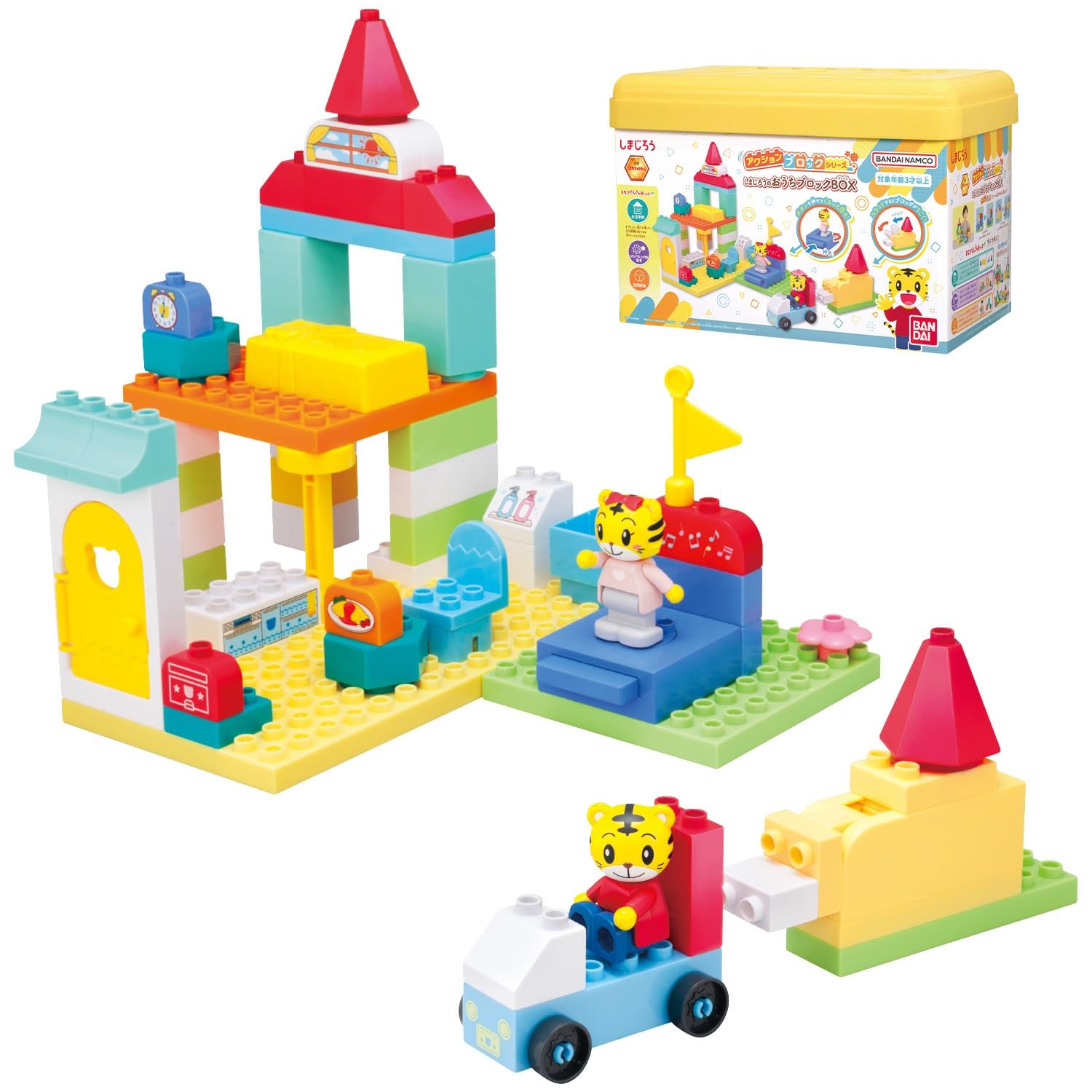 Bandai Shimajiro Action Block Series Shimajiro House Block Box Ages 3 Up JP