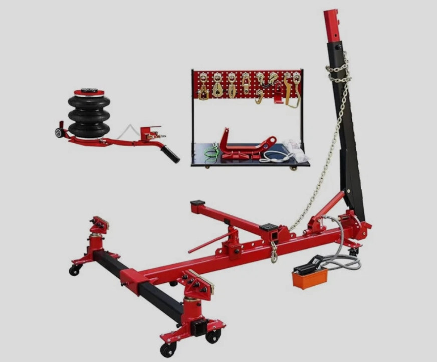 VEVOR Auto Body Frame Puller Straightener with Clamps Airbag Jack Hydraulic Pump