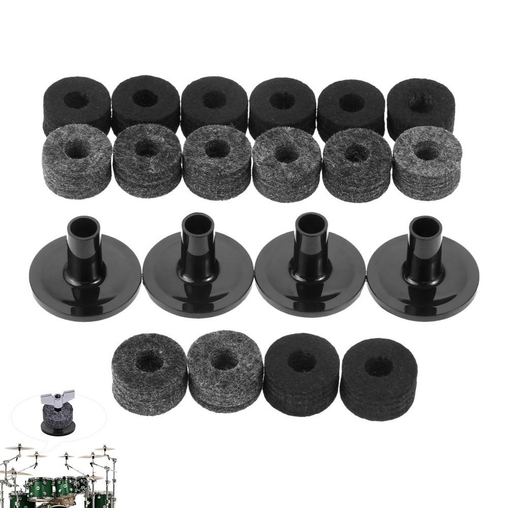 Drum Cymbal Felt Pad with Cymbal Sleeves Kit Drum Cymbal Replacement Accessories