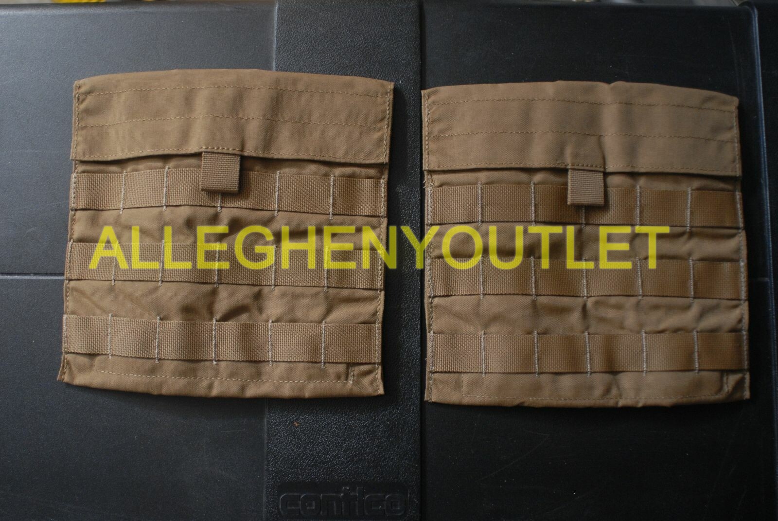 QTY 2 NEW USGI Military USMC SPC SPP Coyote MOLLE SIDE PLATE POCKET CARRIER SET