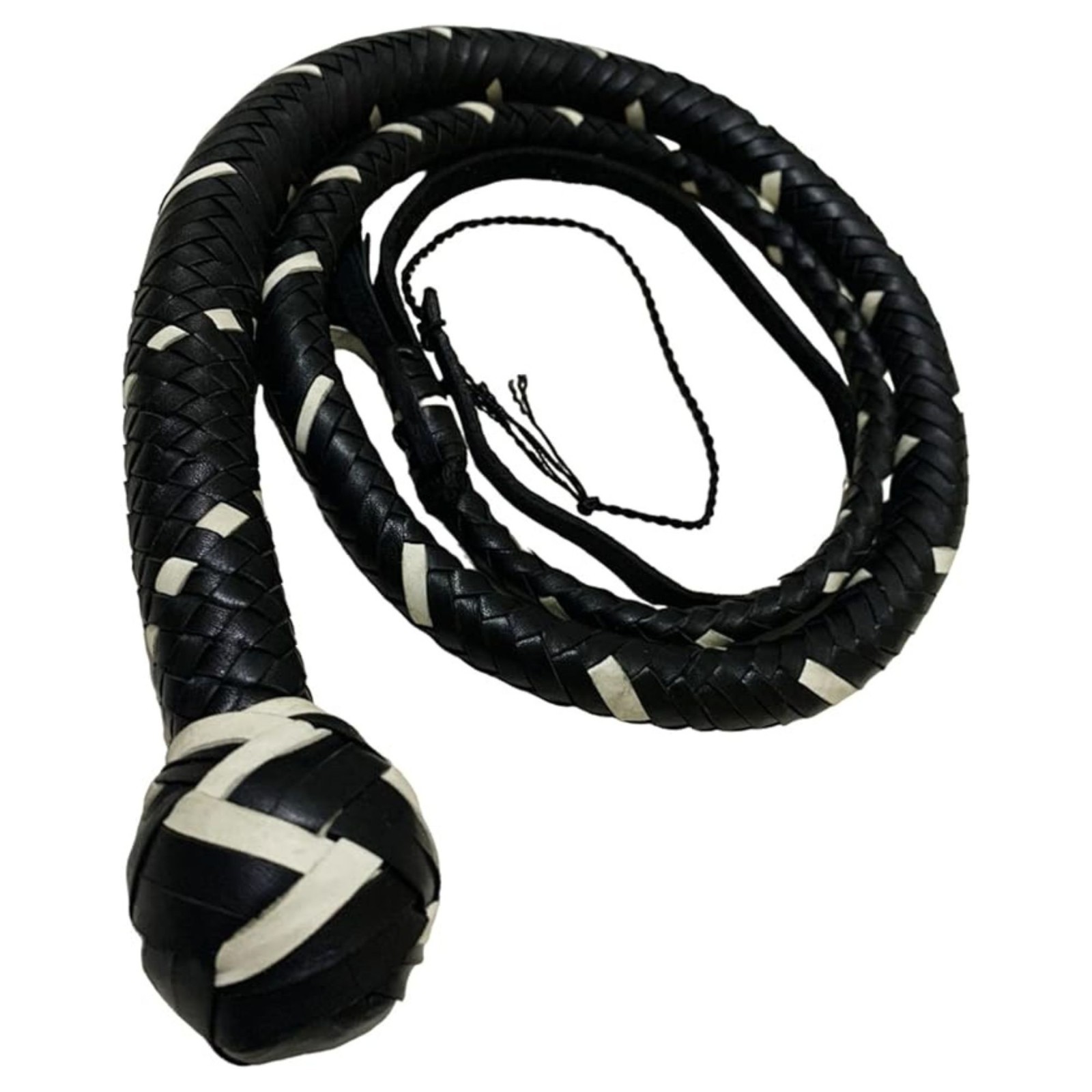 6 Feet Style Bullwhip Genuine Leather, Hand-Braided 12-Plait Bull whip
