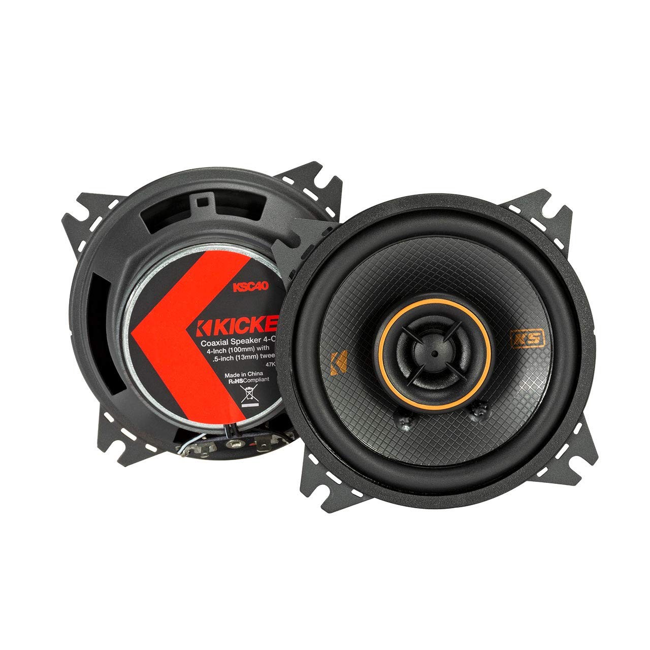 KICKER 47KSC404 KS Series 4" Coaxial Speakers with .5" Full Range,