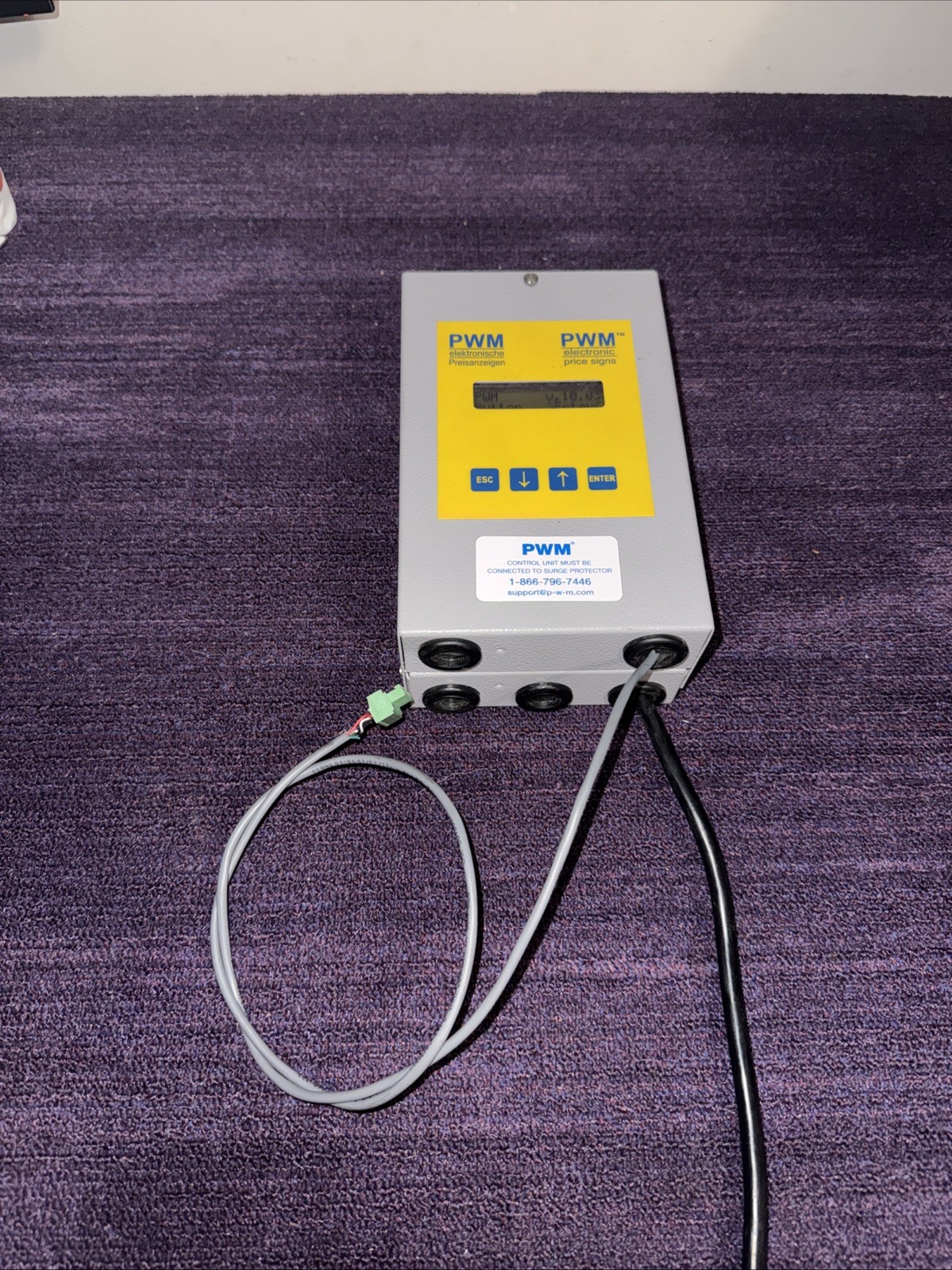 PWM CU-115V-12 DIGITAL PRICE SIGN CONTROLLER UNIT See Description
