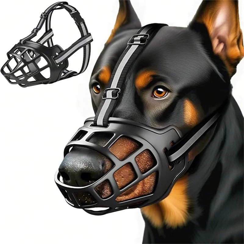 Reflect Light Dog Mouth Guard Cover Comfy Breathable Basket Muzzle Again