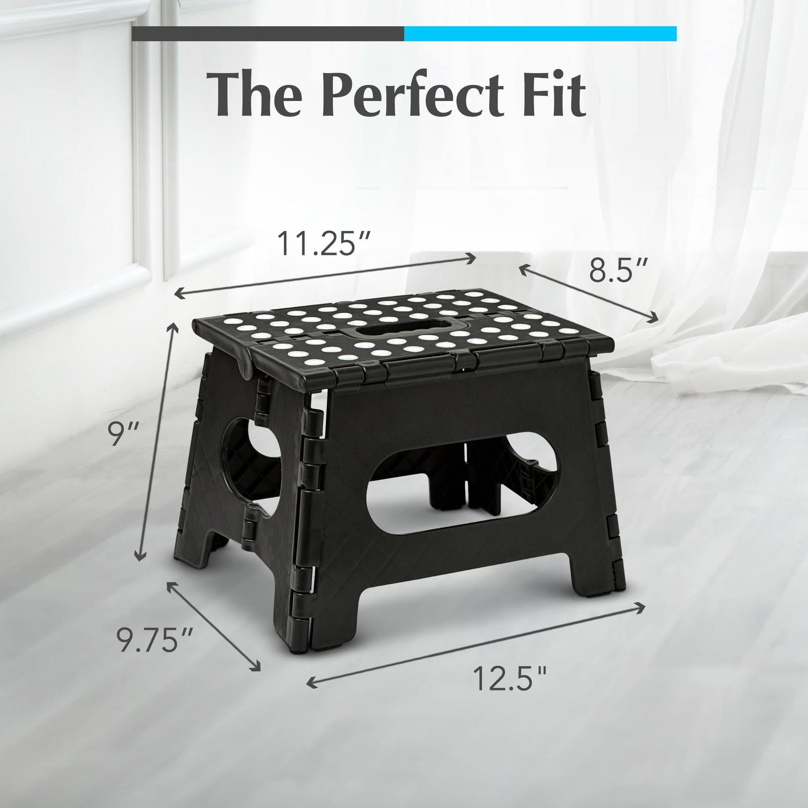 Folding Step Stool - Sturdy Enough Collapsible Stool to Support Adults - Open...