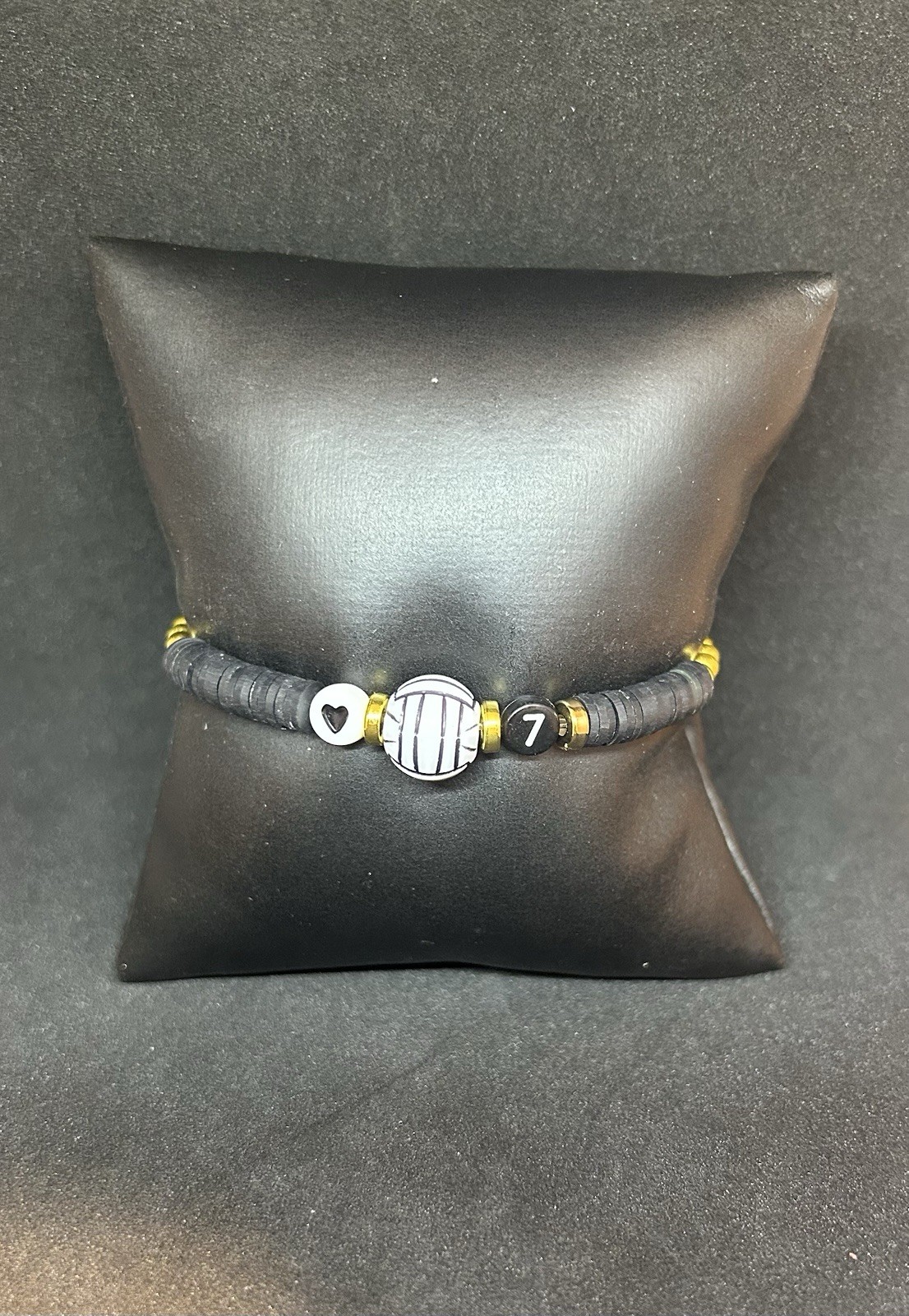 Volleyball (Sport and Number) Heishi Bracelet