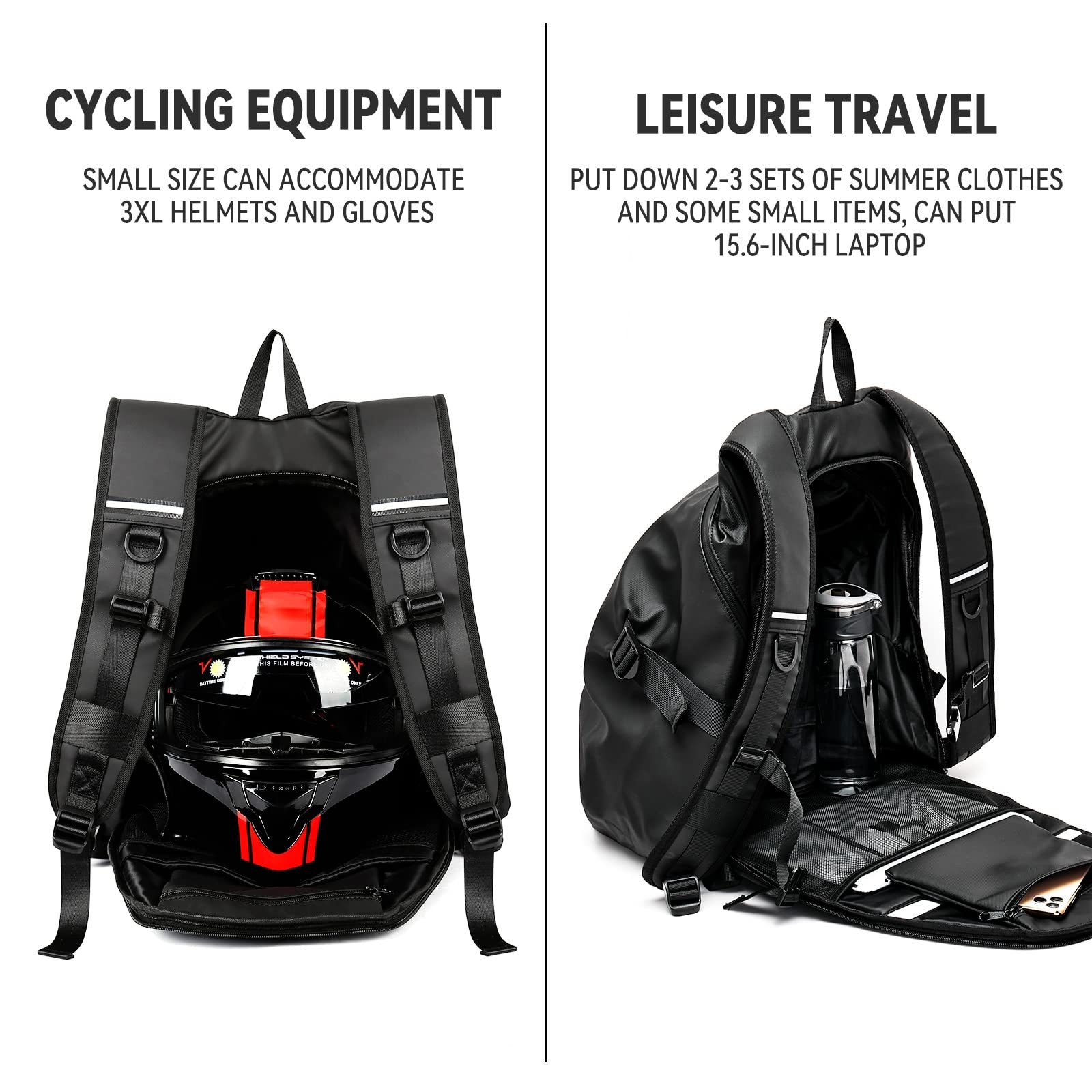 Motorcycle Backpack, Backpacks for Men 50*36*20CM, D-black-small