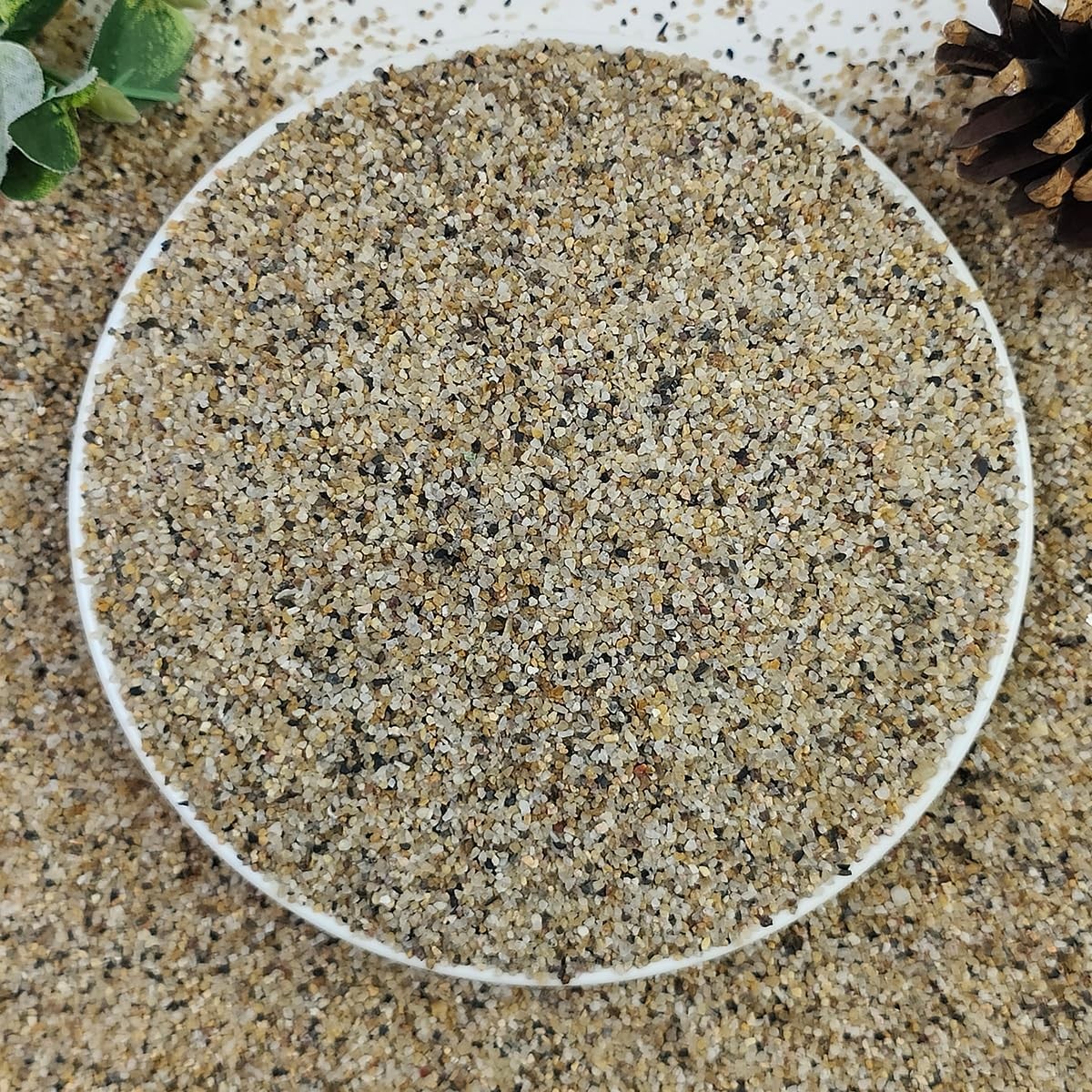 5lbs Aquarium Gravel, 1/16"(0.6-1.2mm) Natural River Rocks Succulent Cactus P...