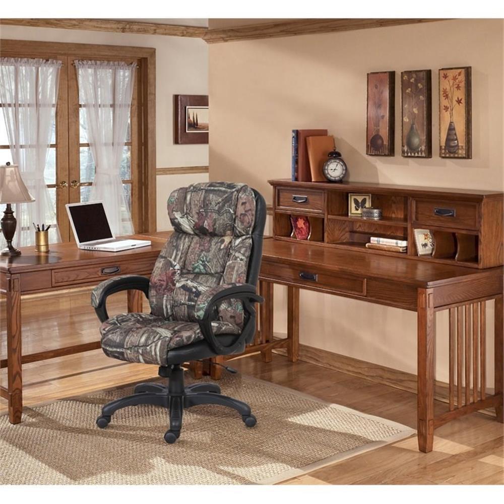 OS Home and Office Furniture 45.25" Fabric Executive Chair in Mossy Oak/Black