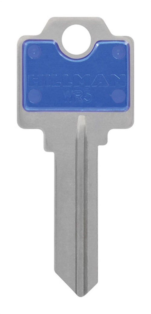Hillman 86244 Plastic Blue WR-5 Universal Single Sided Blank Key (Pack of 5)
