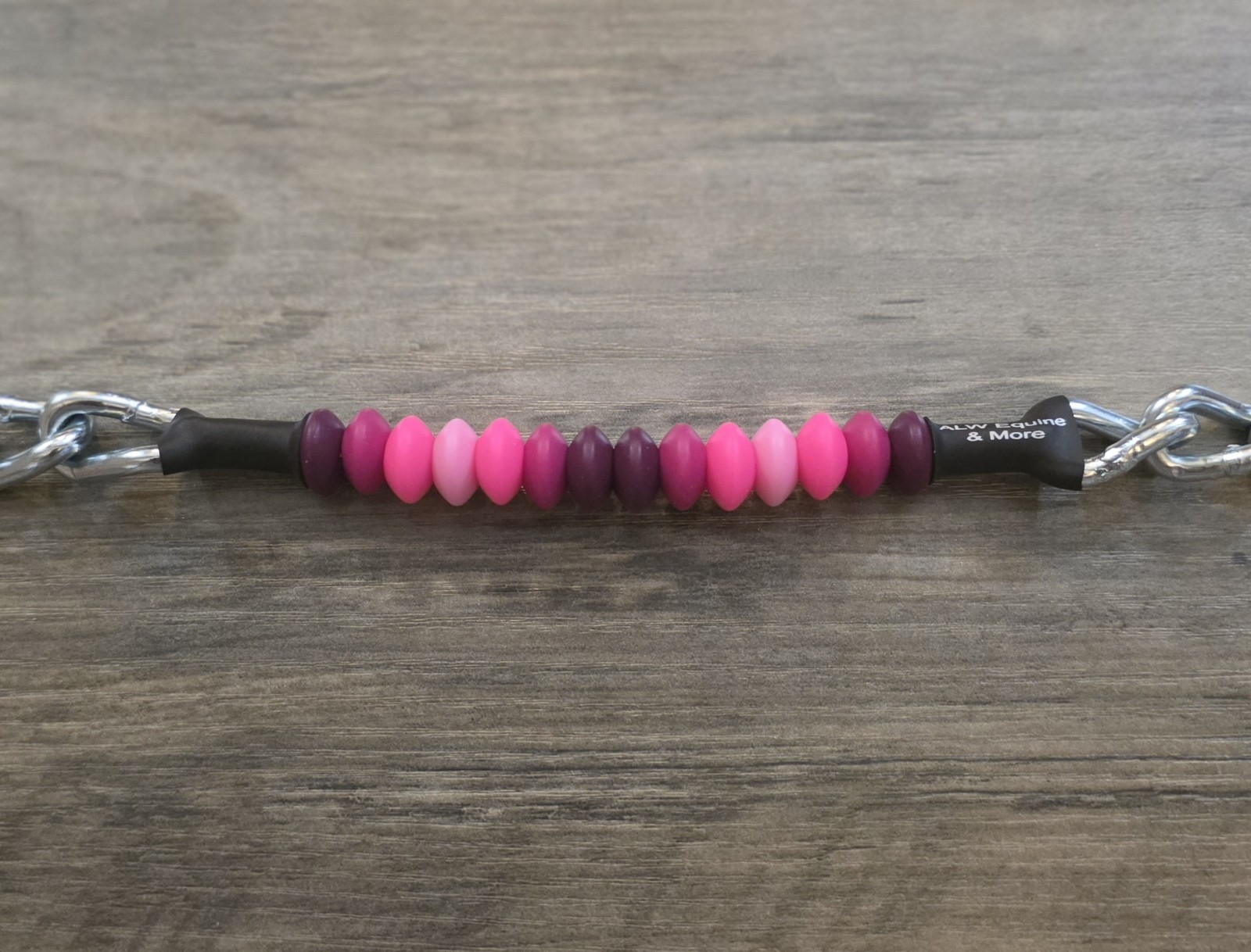 BRAND NEW Magenta & Pink Lentil Beaded Curb Strap By ALW Equine