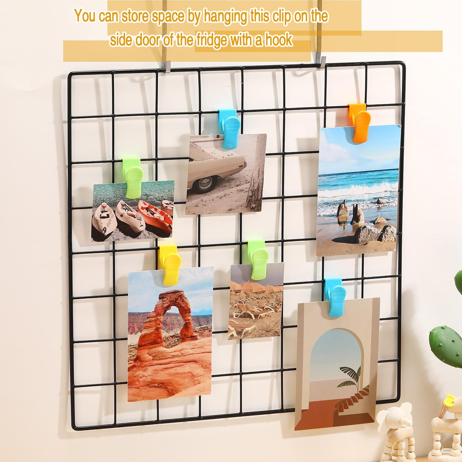 15 Pcs Gridwall Accessories Grid Wall Hooks Clips Hanging Display Sign Holder...