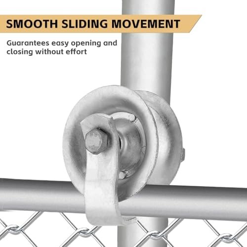 Heavy Duty 5" Sliding Gate Rollers - Galvanized Steel Track Roller for 1 5/8" Pi