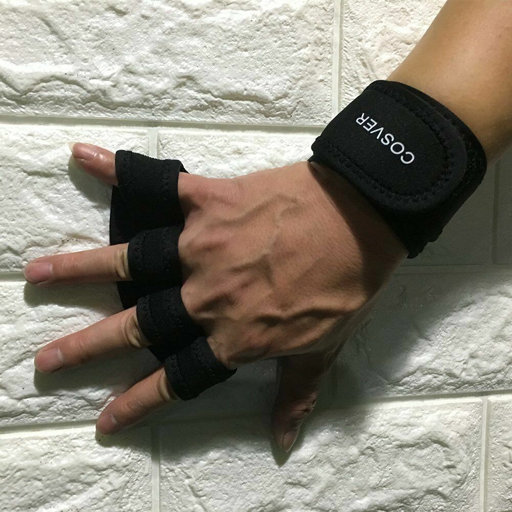Crossfit Training Weightlifting Gloves W. Wrist Wraps Non Slip Hand Protection M