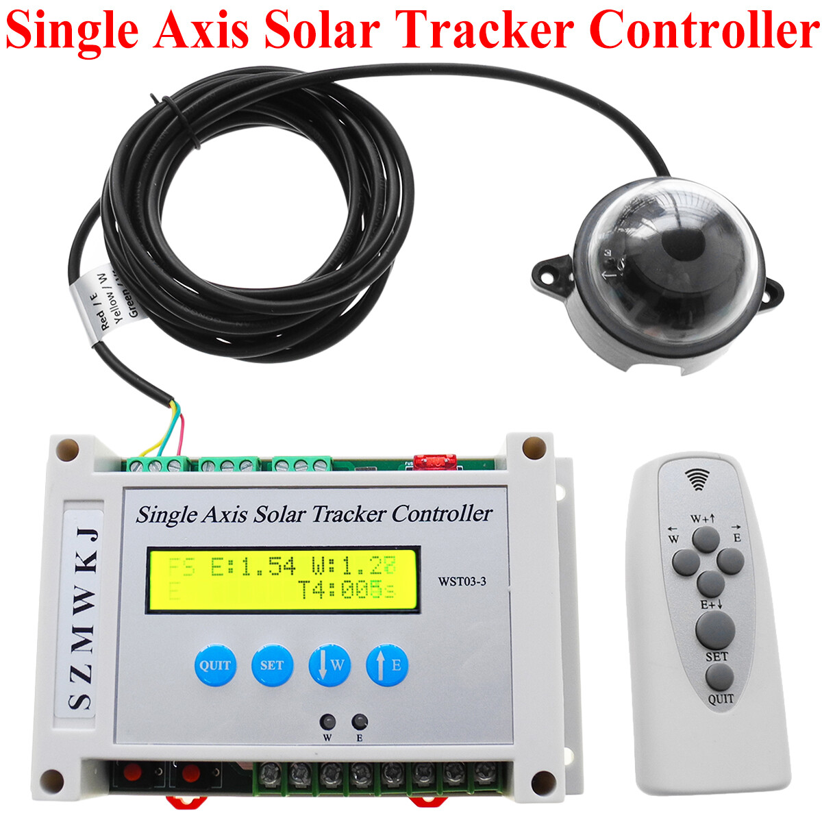 LCD Single/Dual Axis Solar Tracker Controller DIY Solar Panel Tracking System AT