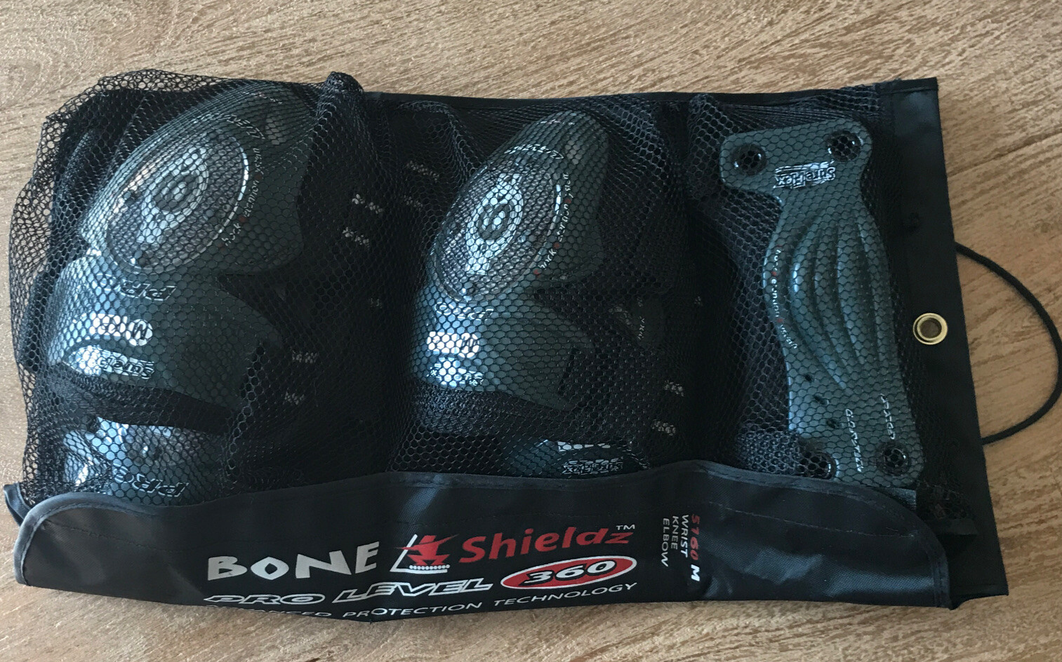 Bone Shieldz Pro Level 360 Advance Protection Wrist Knee Elbow Pads Grey Medium