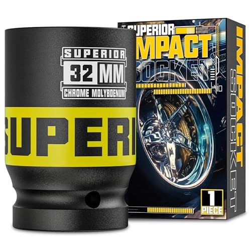 3/4" Drive Impact Socket, 32 mm Deep Socket, Metric Axle 3/4" Drive 32mm Deep
