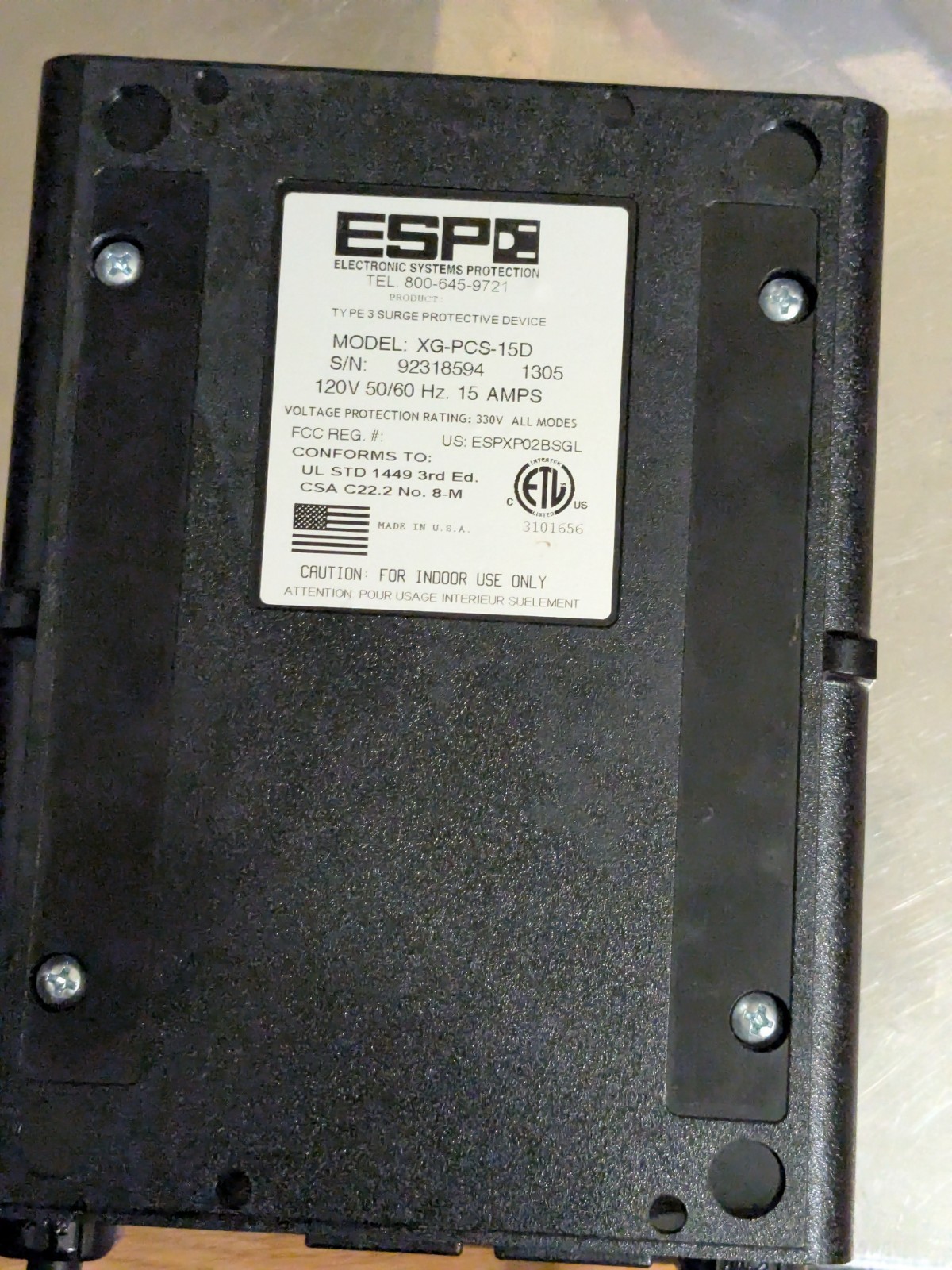ESP Ricoh Next Gen PCS XG-PCS-15D Power Monitor, 120 Volt, 15 Amp