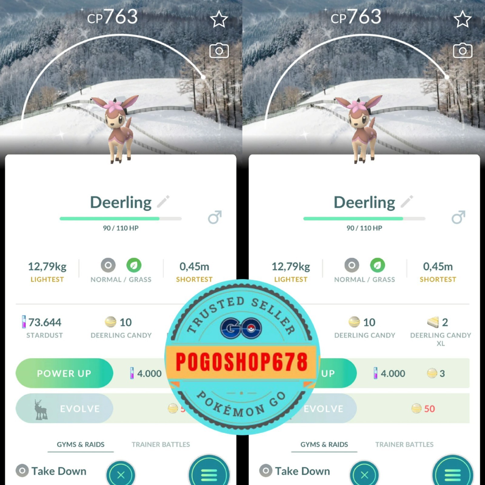 Pokémon PTC Go - Shiny Deerling Pyeochang Korea Background ✨ Mini 80k Stardusts