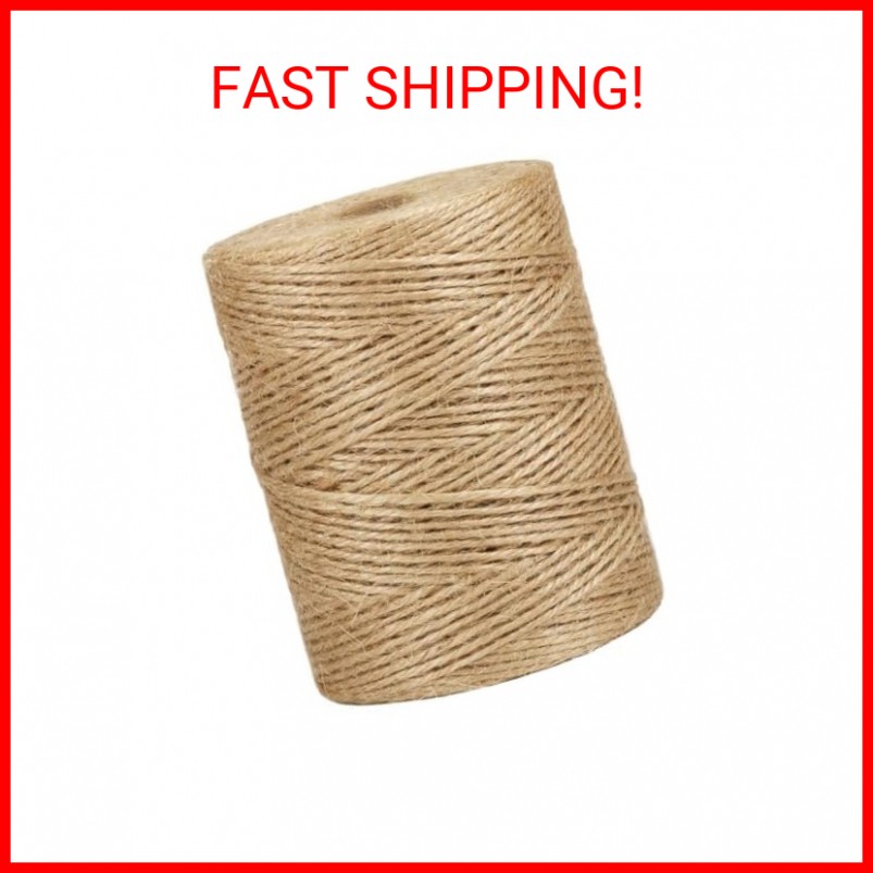 Vivifying Natural Jute Twine, 656 Feet 2mm Thick Brown Twine String for Garden,