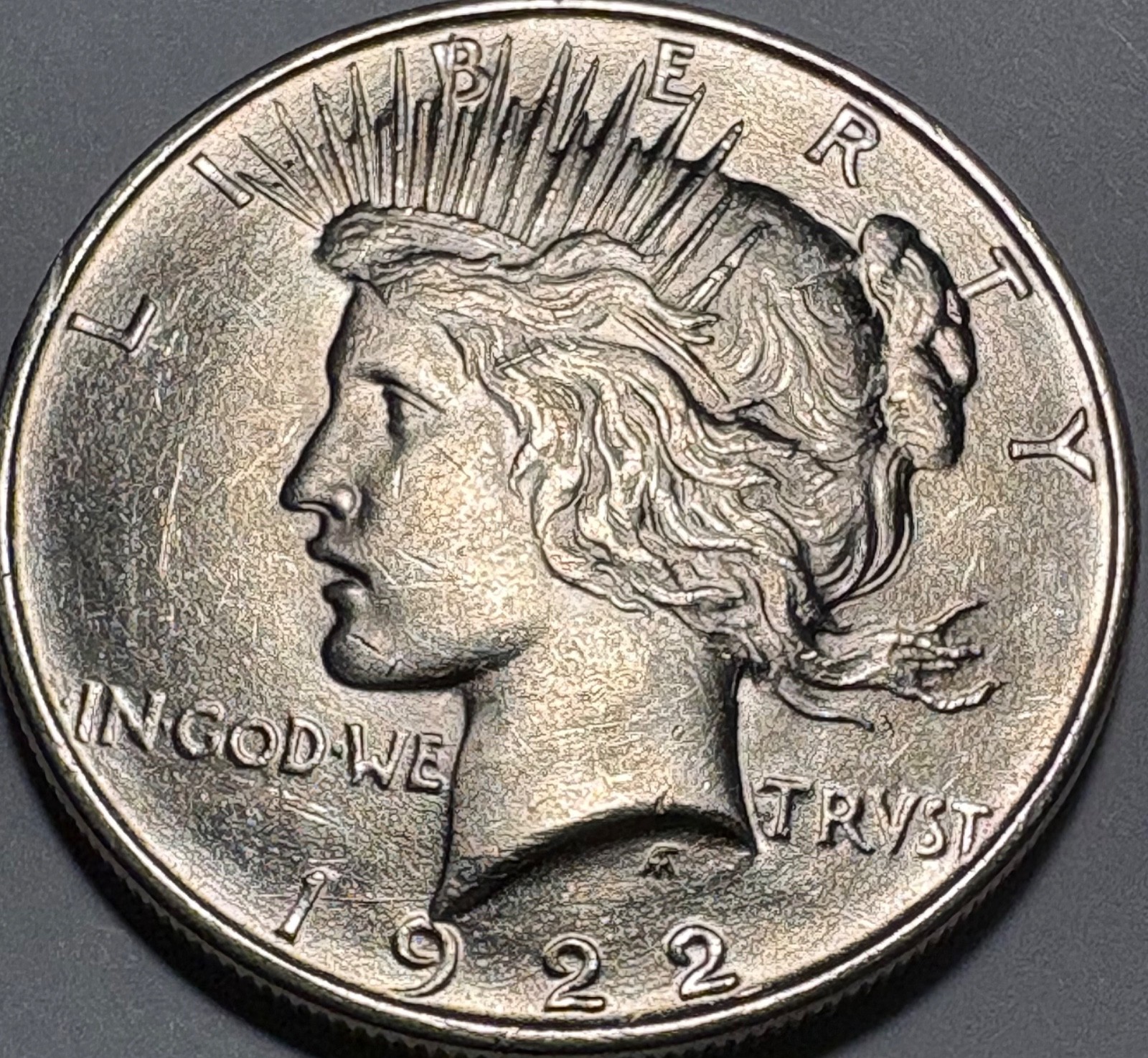 1922-1925 $1 Peace Silver Dollar About Uncirculated AU 90% Silver 900 Fine